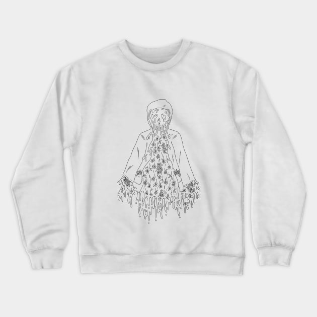 Skull Molasses and Flowers Crewneck Sweatshirt by paranormax